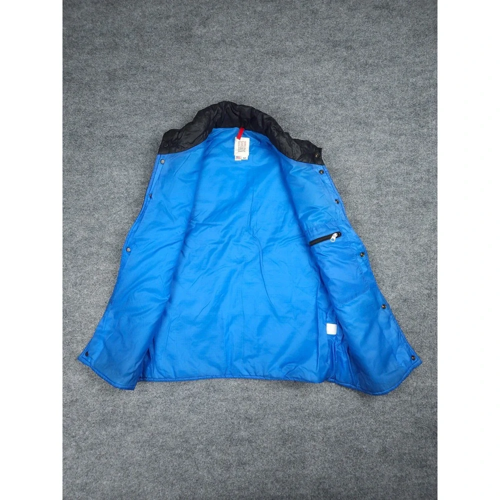 Topo Designs Puffer Vest Women's Medium Black Snap Primaloft Nylon Made USA